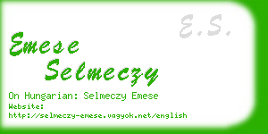 emese selmeczy business card